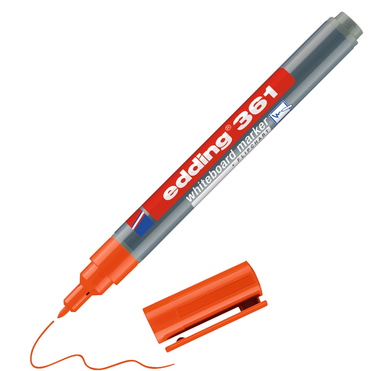 edding 361 Whiteboardmarker orange, Rundspitze 1 mm (Art.-Nr.: 4-361006)