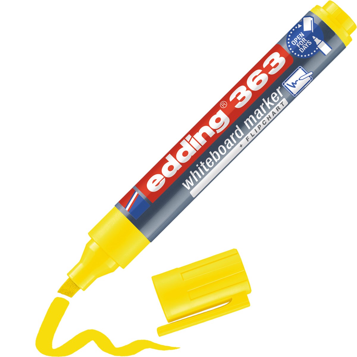 edding 363 Whiteboardmarker gelb, Keilspitze 1-5 mm (Art.-Nr.: 4-363005)