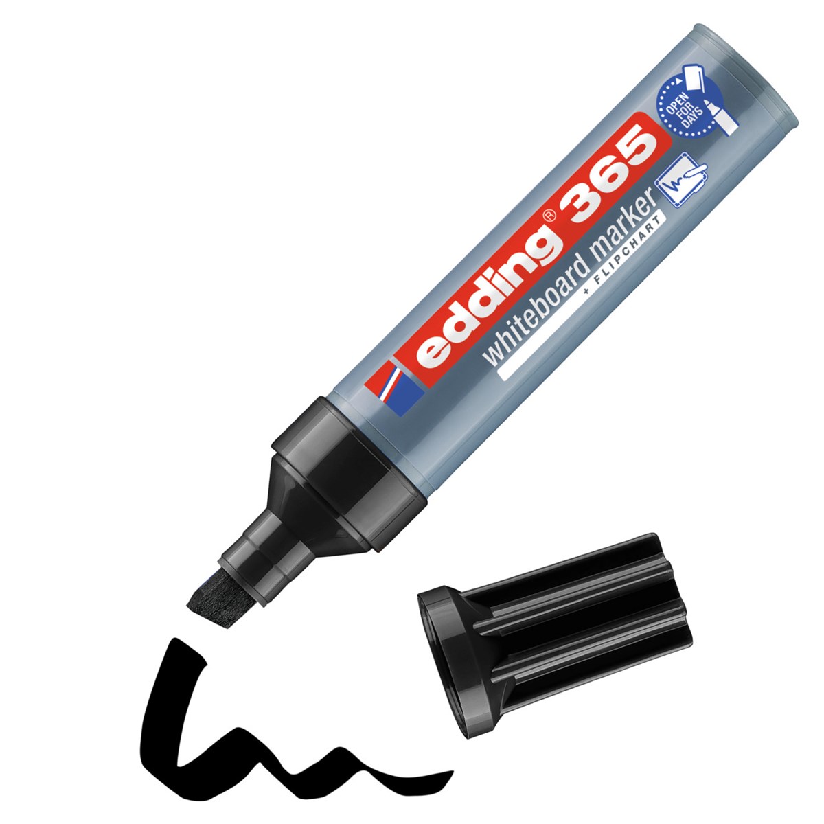 edding 365 Whiteboardmarker schwarz, Keilspitze 2-7 mm (Art.-Nr.: 4-365001)