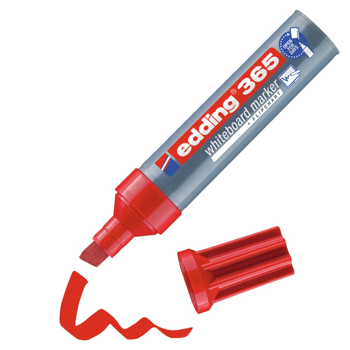 edding 365 Whiteboardmarker rot, Keilspitze 2-7 mm (Art.-Nr.: 4-365002)