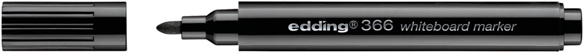 edding 366 Whiteboardmarker schwarz, Rundspitze 1 mm (Art.-Nr.: 4-366001)