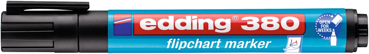 edding 380 Flipchartmarker schwarz, Rundspitze 1,5-3 mm (Art.-Nr.: 4-380001)