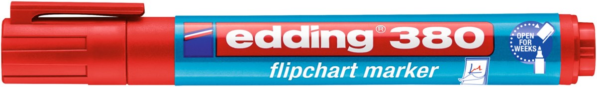 edding 380 Flipchartmarker rot, Rundspitze 1,5-3 mm (Art.-Nr.: 4-380002)