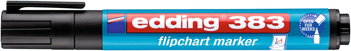 edding 383 Flipchartmarker schwarz, Keilspitze 1-5 mm (Art.-Nr.: 4-383001)