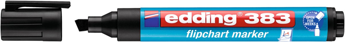 edding 383 Flipchartmarker schwarz, Keilspitze 1-5 mm (Art.-Nr.: 4-383001)
