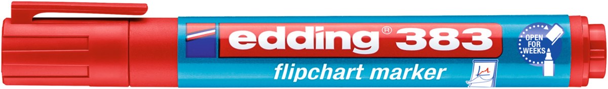 edding 383 Flipchartmarker rot, Keilspitze 1-5 mm (Art.-Nr.: 4-383002)