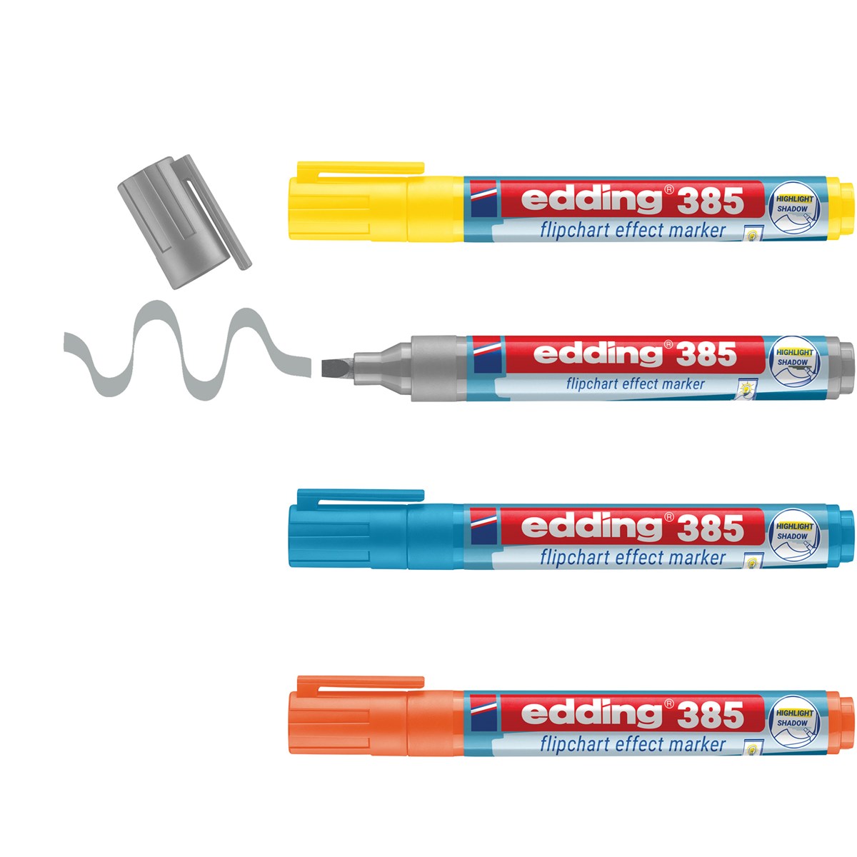 edding 385 Flipchart Effektmarker 4St Set (Art.-Nr.: 4-385-4)