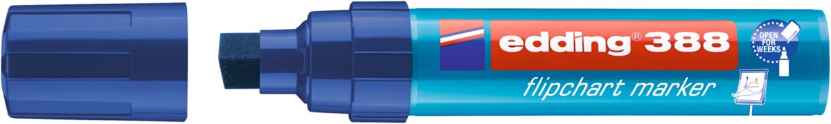edding 388 Flipchartmarker blau, Keilspitze 4-12 mm (Art.-Nr.: 4-388003)