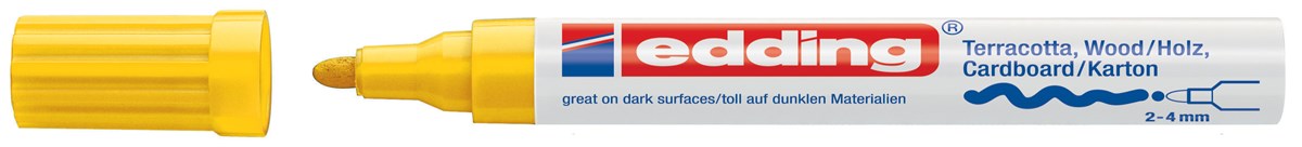 edding 4000 Mattlackmarker gelb, Rundspitze 2-4 mm (Art.-Nr.: 4-4000005)