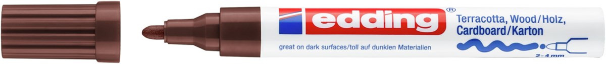 edding 4000 Mattlackmarker braun, Rundspitze 2-4 mm (Art.-Nr.: 4-4000007)