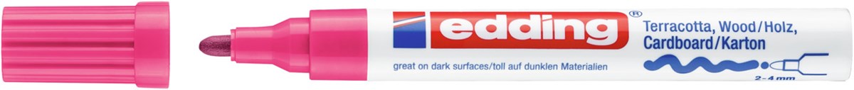 edding 4000 Mattlackmarker rosa, Rundspitze 2-4 mm (Art.-Nr.: 4-4000009)