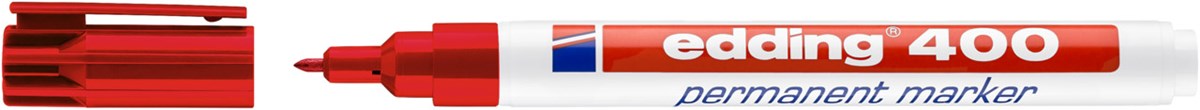 edding 400 Permanentmarker rot, Rundspitze 1 mm (Art.-Nr.: 4-400002)