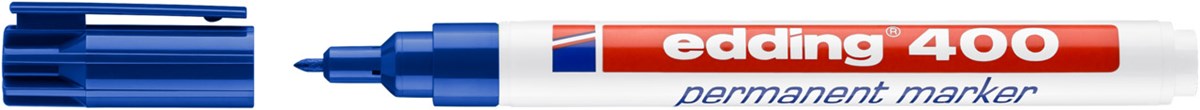 edding 400 Permanentmarker blau, Rundspitze 1 mm (Art.-Nr.: 4-400003)