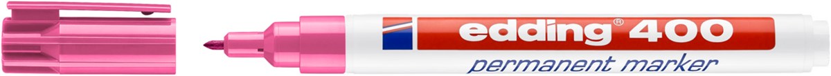 edding 400 Permanentmarker rosa, Rundspitze 1 mm (Art.-Nr.: 4-400009)