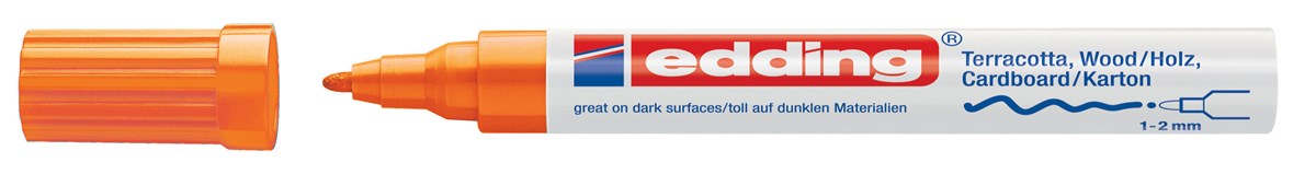 edding 4040 Mattlackmarker orange, Rundspitze 1-2 mm (Art.-Nr.: 4-4040006)