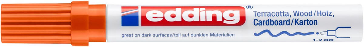 edding 4040 Mattlackmarker orange, Rundspitze 1-2 mm (Art.-Nr.: 4-4040006)