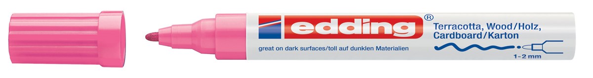 edding 4040 Mattlackmarker rosa, Rundspitze 1-2 mm (Art.-Nr.: 4-4040009)