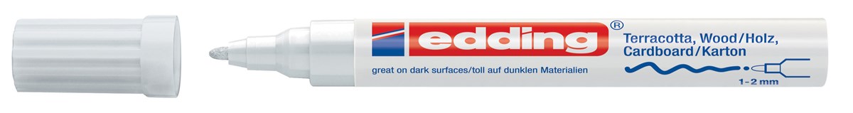 edding 4040 Mattlackmarker weiß, Rundspitze 1-2 mm (Art.-Nr.: 4-4040049)