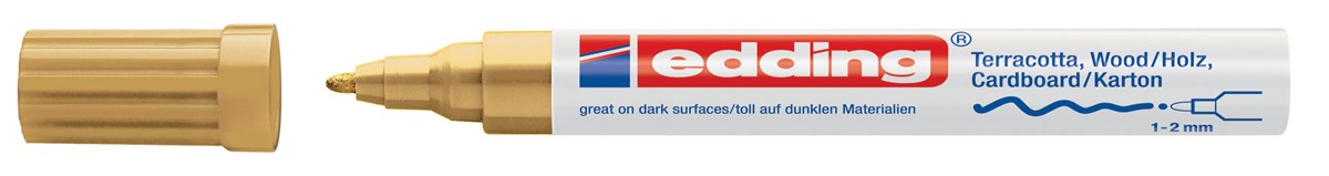 edding 4040 Mattlackmarker gold, Rundspitze 1-2 mm (Art.-Nr.: 4-4040053)
