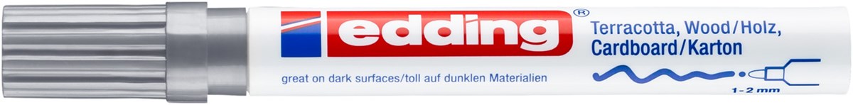 edding 4040 Mattlackmarker silber, Rundspitze 1-2 mm (Art.-Nr.: 4-4040054)