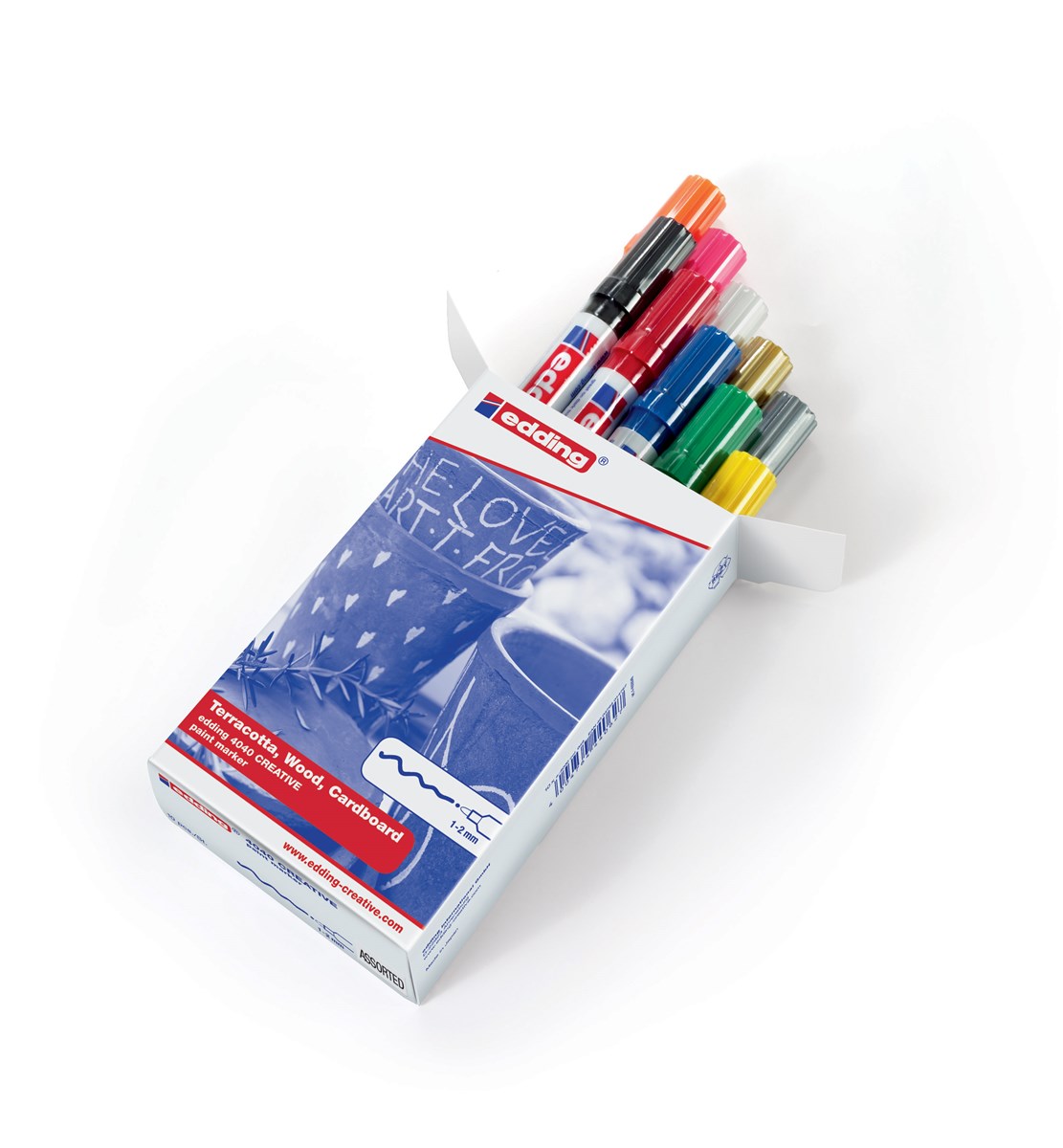 edding 4040 Mattlackmarker 10er Set sortiert, Rundspitze 1-2 mm (Art.-Nr.: 4-4040999)