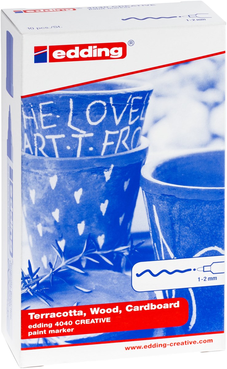 edding 4040 Mattlackmarker 10er Set sortiert, Rundspitze 1-2 mm (Art.-Nr.: 4-4040999)
