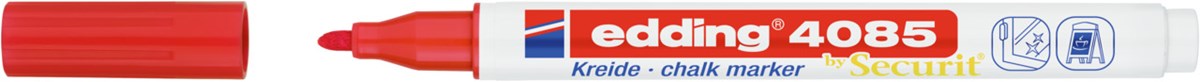 edding 4085 Kreidemarker rot, Rundspitze 1-2 mm (Art.-Nr.: 4-4085002)