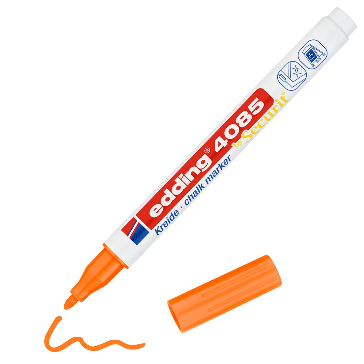 edding 4085 Kreidemarker neonorange, Rundspitze 1-2 mm (Art.-Nr.: 4-4085066)