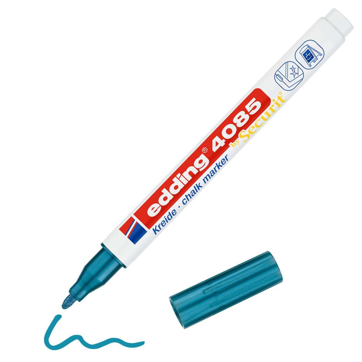 edding 4085 Kreidemarker blau-metallic, Rundspitze 1-2 mm (Art.-Nr.: 4-4085073)