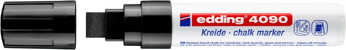 edding 4090 Kreidemarker schwarz, Keilspitze 4-15 mm (Art.-Nr.: 4-4090001)