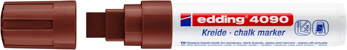 edding 4090 Kreidemarker braun, Keilspitze 4-15 mm (Art.-Nr.: 4-4090007)