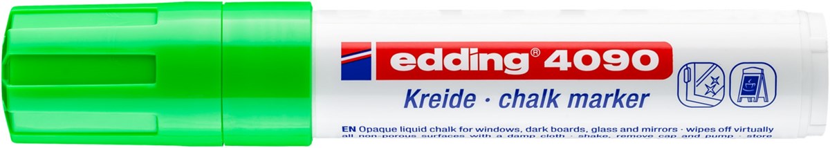 edding 4090 Kreidemarker hellgrün, Keilspitze 4-15 mm (Art.-Nr.: 4-4090011)