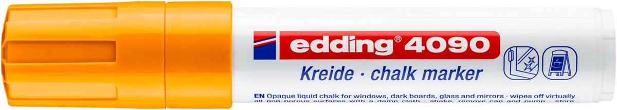 edding 4090 Kreidemarker Neonorange, Keilspitze 4-15 mm (Art.-Nr.: 4-4090066)