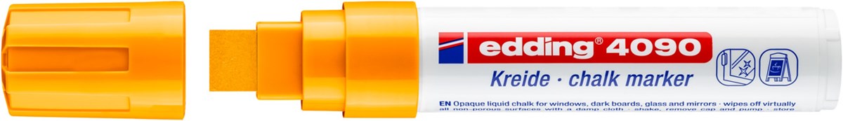 edding 4090 Kreidemarker Neonorange, Keilspitze 4-15 mm (Art.-Nr.: 4-4090066)