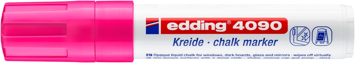 edding 4090 Kreidemarker neonrosa, Keilspitze 4-15 mm (Art.-Nr.: 4-4090069)