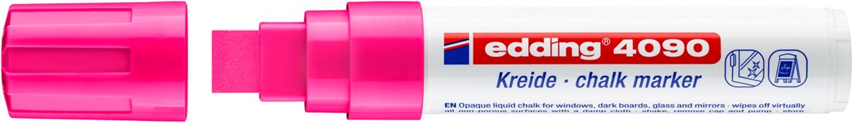 edding 4090 Kreidemarker neonrosa, Keilspitze 4-15 mm (Art.-Nr.: 4-4090069)