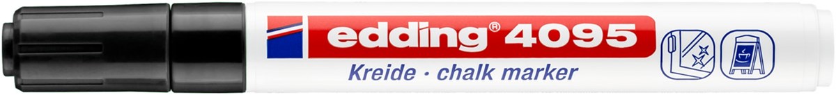 edding 4095 Kreidemarker schwarz, Rundspitze 2-3 mm (Art.-Nr.: 4-4095001)
