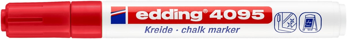 edding 4095 Kreidemarker rot, Rundspitze 2-3 mm (Art.-Nr.: 4-4095002)