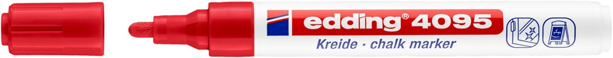 edding 4095 Kreidemarker rot, Rundspitze 2-3 mm (Art.-Nr.: 4-4095002)