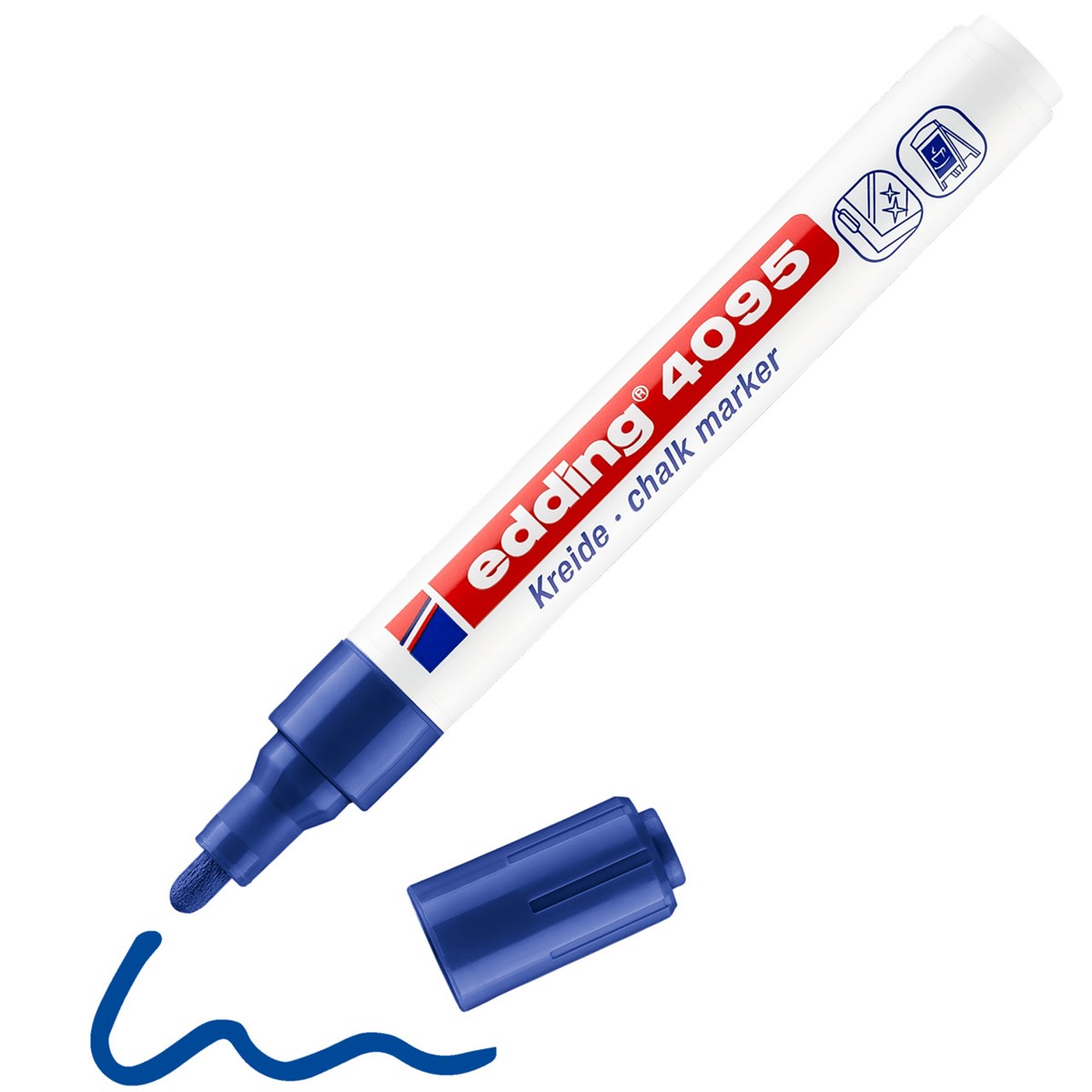 edding 4095 Kreidemarker blau, Rundspitze 2-3 mm (Art.-Nr.: 4-4095003)