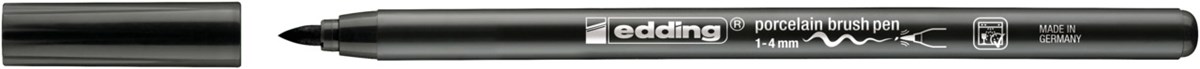 edding 4200 Porzellanpinselstift schwarz, Pinselspitze 1-4 mm (Art.-Nr.: 4-4200001)