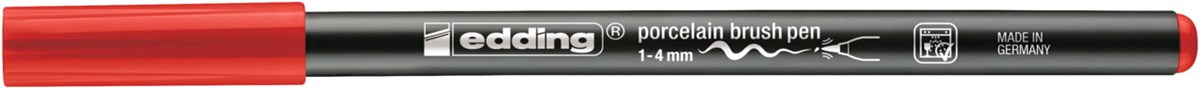 edding 4200 Porzellanpinselstift rot, Pinselspitze 1-4 mm (Art.-Nr.: 4-4200002)