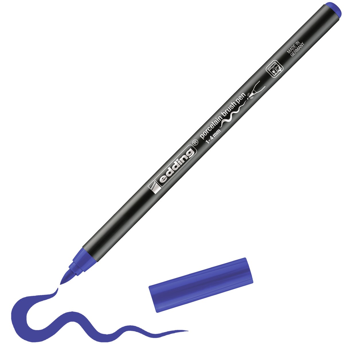 edding 4200 Porzellanpinselstift blau, Pinselspitze 1-4 mm (Art.-Nr.: 4-4200003)