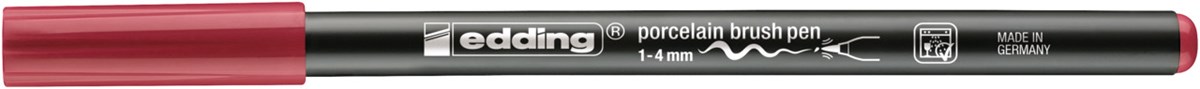 edding 4200 Porzellanpinselstift karminrot, Pinselspitze 1-4 mm (Art.-Nr.: 4-4200019)