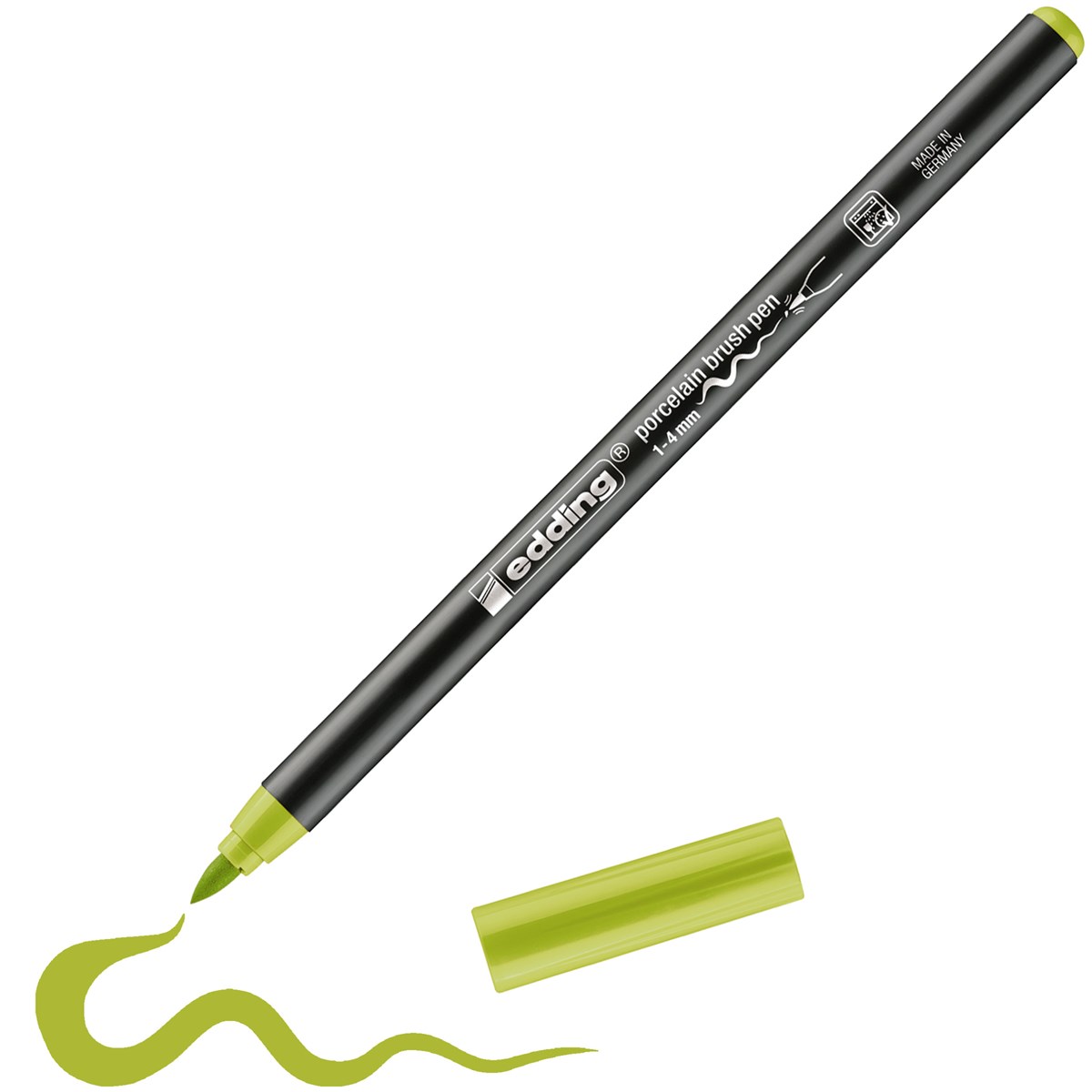 edding 4200 Porzellanpinselstift gelbgrün, Pinselspitze 1-4 mm (Art.-Nr.: 4-4200550)