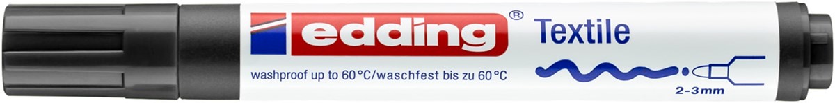 edding 4500 Textilmarker schwarz, Rundspitze 2-3 mm (Art.-Nr.: 4-4500001)