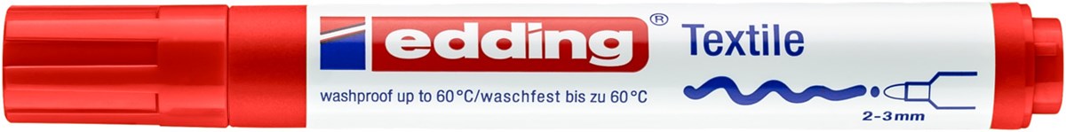 edding 4500 Textilmarker rot, Rundspitze 2-3 mm (Art.-Nr.: 4-4500002)