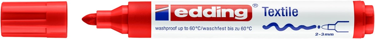 edding 4500 Textilmarker rot, Rundspitze 2-3 mm (Art.-Nr.: 4-4500002)