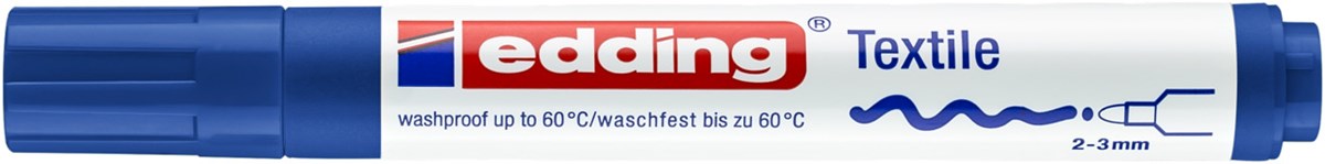 edding 4500 Textilmarker blau, Rundspitze 2-3 mm (Art.-Nr.: 4-4500003)