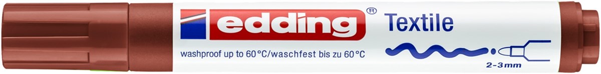 edding 4500 Textilmarker braun, Rundspitze 2-3 mm (Art.-Nr.: 4-4500007)